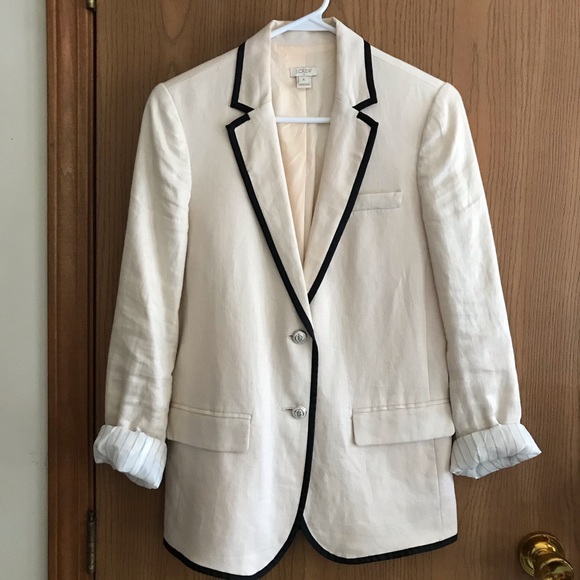 J. Crew Linen Blazer - Sz 4 - Picture 1 of 3